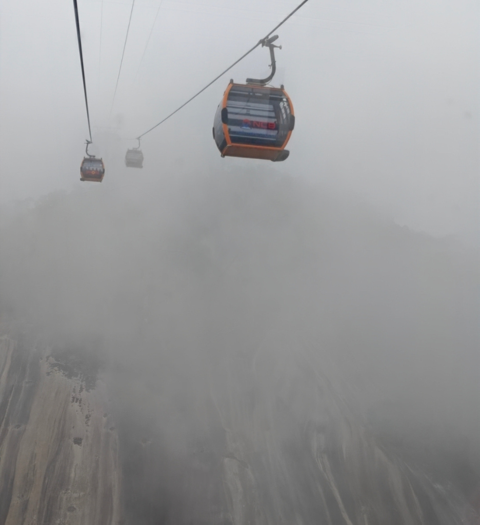 Cable car ride going to Ba Na Hills in Vietnam