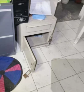 Office storage area involved in burglary loss insurance claim handled by PowerWealth