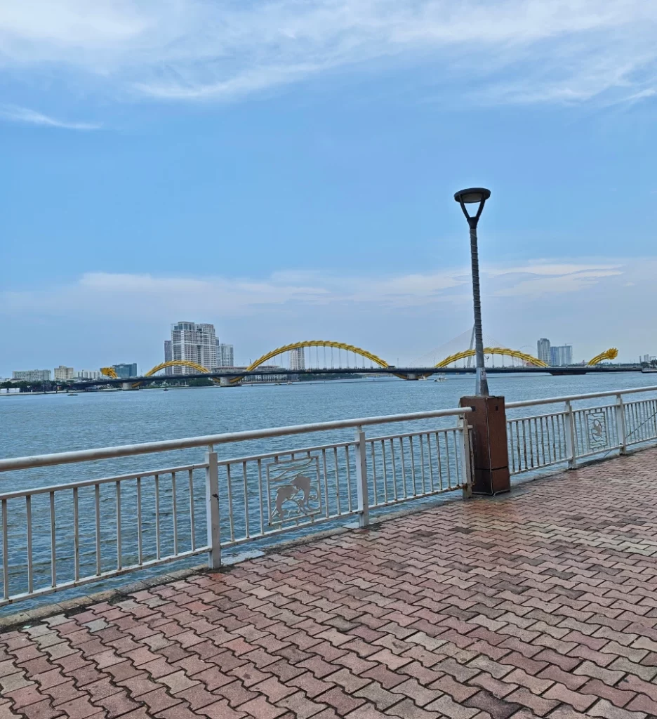 Dragon Bridge in Da Nang during PowerWealth Vietnam company trip