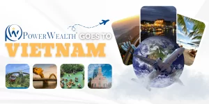 PowerWealth team during company trip in Vietnam